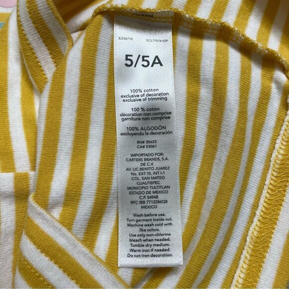 Carters Daydreamer Cotton Fleece Long Sleeve Pant Pajama Set Rainbow 5T NWOT - Picture 6 of 12